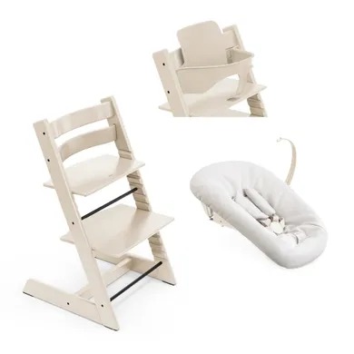 STOKKE, Weiß – Besonderheit: Set bestehend aus Tripp Trapp Hochstuhl, Baby Set & Newborn Set
