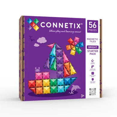Connetix, Lila – Besonderheit: magnetische Bausteine, darunter Dreiecke und Quadrate